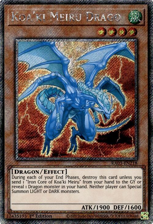 Koa'ki Meiru Drago (Platinum Secret Rare) - Quarter Century Bonanza (RA03)
