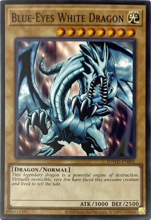 Blue-Eyes White Dragon (SDWD-EN001) (Unlimited Misprint) - Structure Deck: Blue-Eyes White Destiny (SDWD)