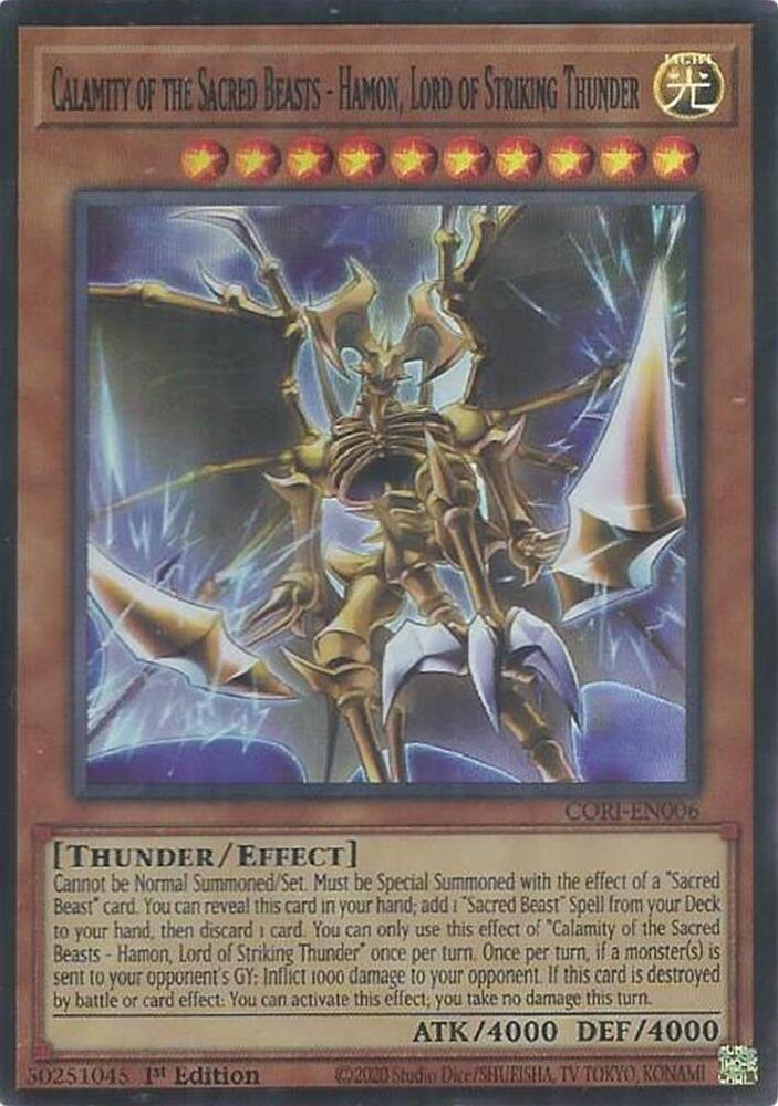 Calamity of the Sacred Beasts - Hamon, Lord of Striking Thunder - Chaos Origins (CORI)