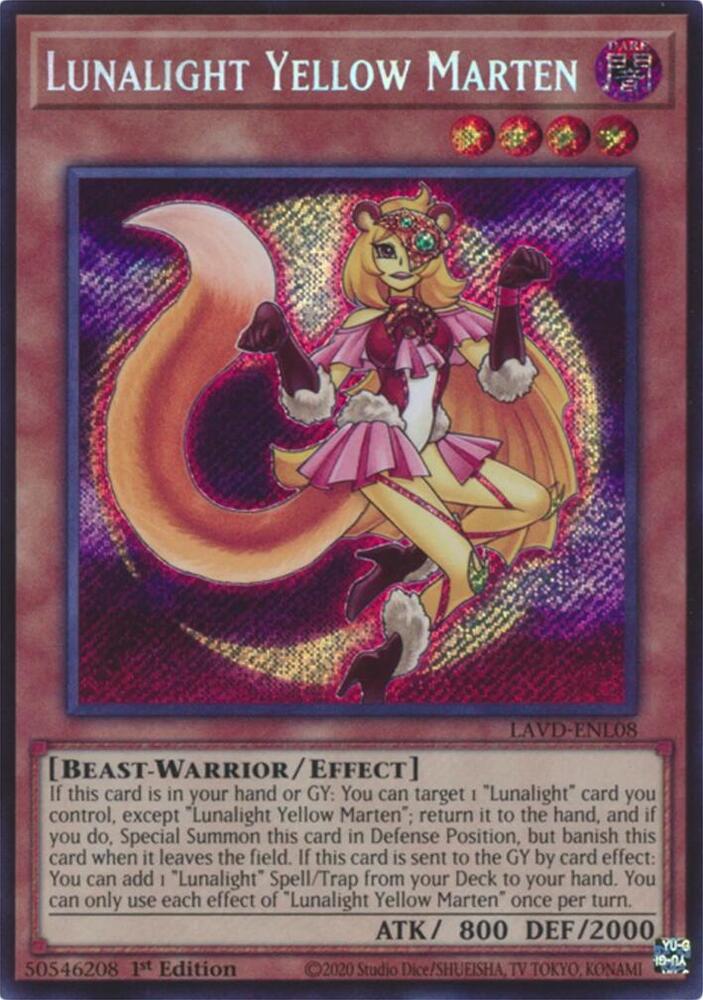 Lunalight Yellow Marten (Secret Rare) - Legendary Arc-V Decks (LAVD)