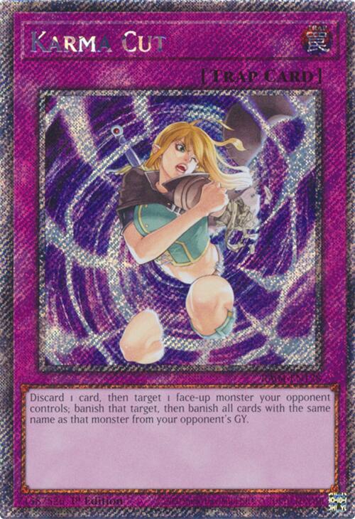 Karma Cut (Platinum Secret Rare) - Quarter Century Stampede (RA04)