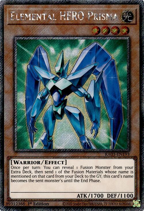Elemental HERO Prisma (Platinum Secret Rare) - Quarter Century Bonanza (RA03)