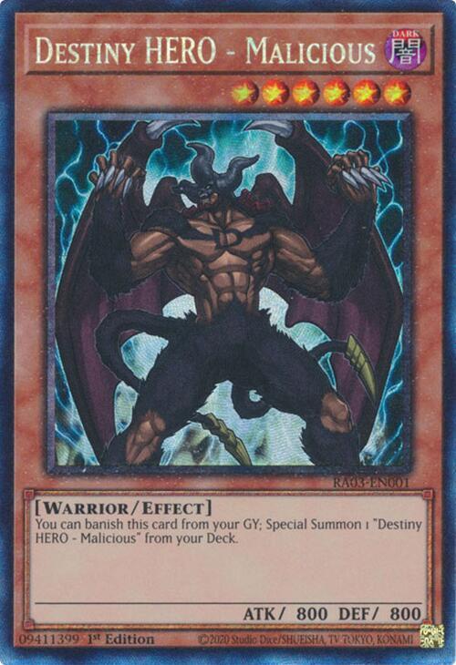 Destiny HERO - Malicious (PCR) - Quarter Century Bonanza (RA03)
