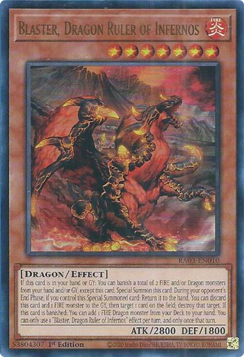 Blaster, Dragon Ruler of Infernos (UR) - Quarter Century Bonanza (RA03)