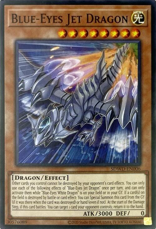 Blue-Eyes Jet Dragon (Unlimited Misprint) - Structure Deck: Blue-Eyes White Destiny (SDWD)