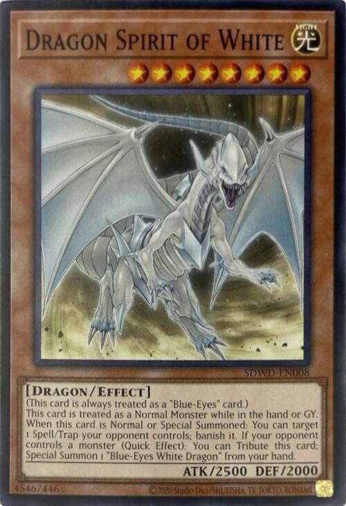 Dragon Spirit of White (Unlimited Misprint) - Structure Deck: Blue-Eyes White Destiny (SDWD)
