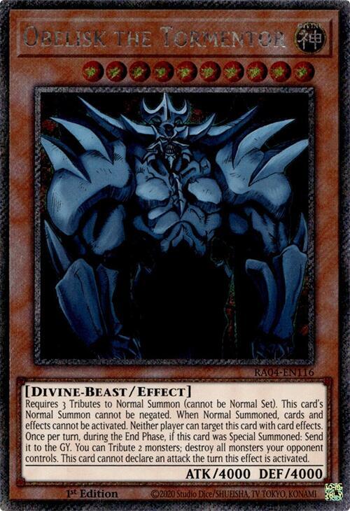 Obelisk the Tormentor (Platinum Secret Rare) - Quarter Century Stampede (RA04)