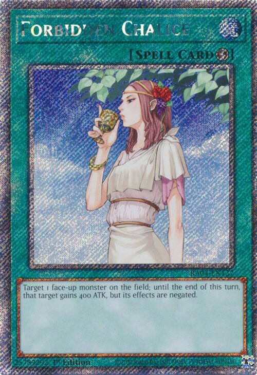 Forbidden Chalice (Platinum Secret Rare) - Quarter Century Stampede (RA04)