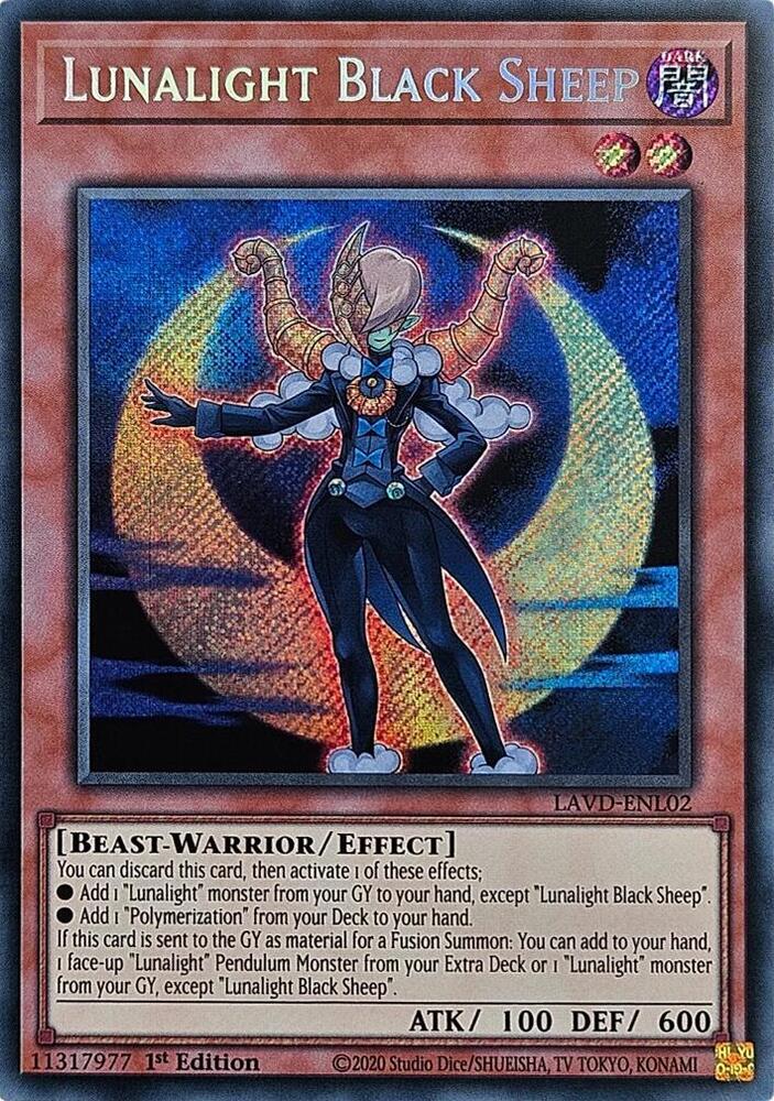 Lunalight Black Sheep (Secret Rare) - Legendary Arc-V Decks (LAVD)