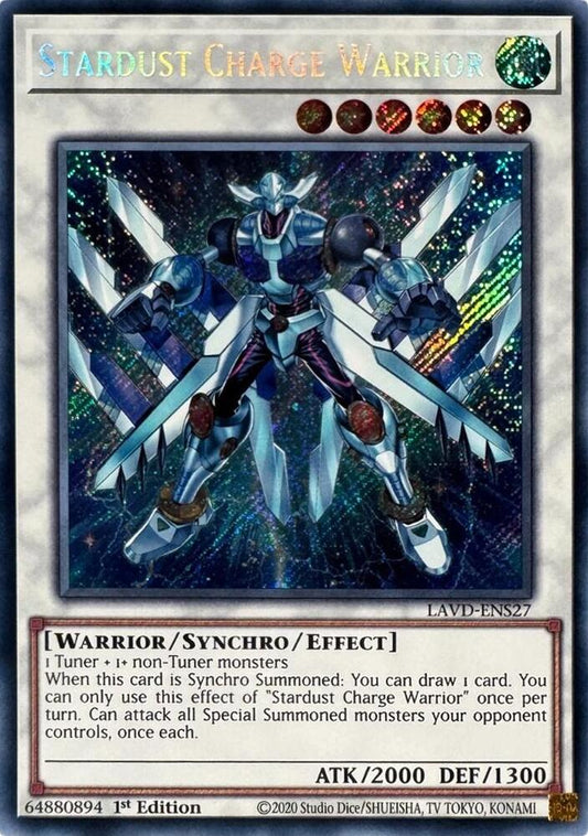 Stardust Charge Warrior (Secret Rare) - Legendary Arc-V Decks (LAVD)