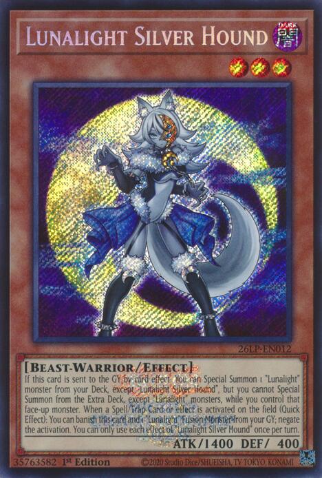 Lunalight Silver Hound (Emblazoned Secret Rare) - Limited Pack World Championship 2026 (26LP)