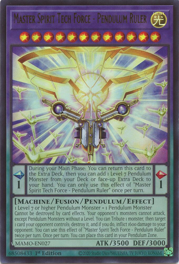 Master Spirit Tech Force - Pendulum Ruler - Magnificent Monsters (MAMO)