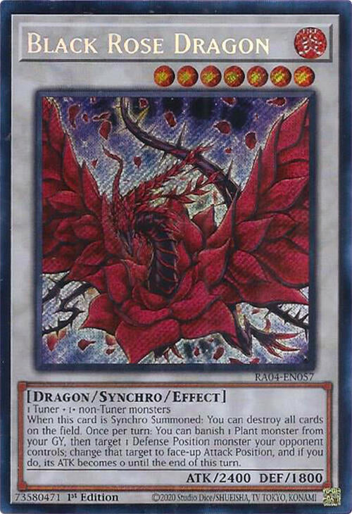 Black Rose Dragon (Secret Rare) - Quarter Century Stampede (RA04)