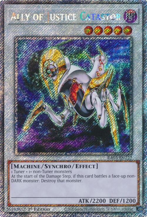 Ally of Justice Catastor (Platinum Secret Rare) - Quarter Century Bonanza (RA03)