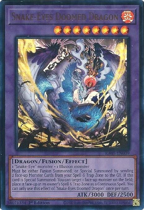 Snake-Eyes Doomed Dragon (Ultra Rare) - Rarity Collection 5 (RA05)
