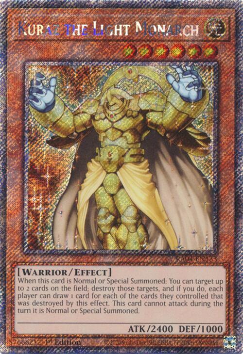 Kuraz the Light Monarch (Platinum Secret Rare) - Quarter Century Stampede (RA04)