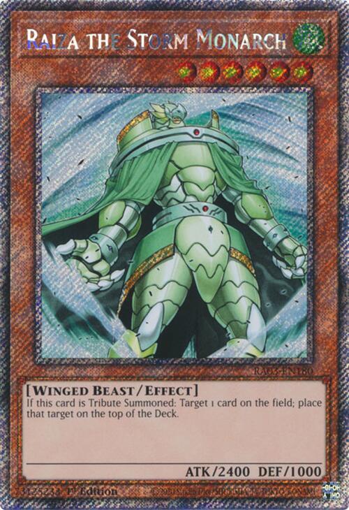Raiza the Storm Monarch (Platinum Secret Rare) - Quarter Century Bonanza (RA03)